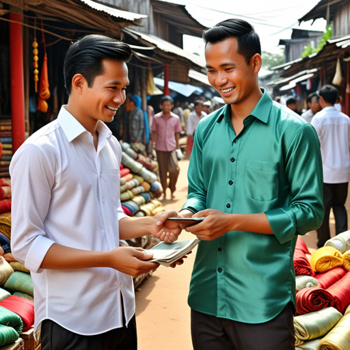 នៅក្នុងផ្សារតាមលើបុរាណ មានអ្នកលក់ពីរនាក់ឈ្មោះ Aidan និង Khmer បានចូលរួមក្នុងការចរចារអំពីតម្លៃនៃសុងសួរ។ Aidan ចង់លក់នៅតម្លៃខ្ពស់ ខណៈដែល Khmer មានគោលបំណងទិញវាដូចជាធានាប្រាក់ធន្ត១។ បន្ទាប់ពីម៉ោងជាច្រើននៃការពិភាក្សា ពួកគេបានឈានដល់កិច្ចព្រមព្រៀងដែលធ្វើឱ្យទាំងពីរផ្សេងទៀតប្រាកដប្រាំពីដូចគ្នាទៅ។ Aidan មានអារម្មណ៍ពេញចិត្តដោយសារវាត្រូវបានទិញដល់អ៊ីចឹង វានៅទីអំណោយ Khmer៕  មានអារម្មណ៍ពេញចិត្តក្នុងការទិញសុងសួរនោះហើយ។ ការចរចារនេះបានប្តូរទៅជាមិត្តភាពដោយសារពួកគេបានរៀនដឹងពីគ្នាកាន់តែច្រើន។