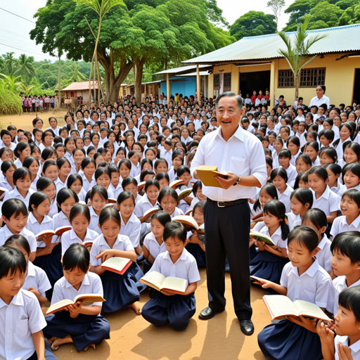 នៅក្នុងភូមិមួយ មានអ្នកគាំទ្រចិត្តល្អម្នាក់ឈ្មោះជាម៉ាក ស្បែកជើង។ គាត់បានគាំទ្រលាភជាតិដោយឧបត្ថម្ភសៀវភៅនិងរូបភាព។ មួយថ្ងៃសិស្សបានសម្រេចចិត្តរៀបចំព្រឹត្តិការណ៍ពិសេសដើម្បីអបអរសាទរការគាំទ្ររបស់គាត់។ ពួកគេបានរៀបចំការសម្តែងមួយបង្ហាញពីជំនាញរបស់ពួកគេ។ លោកលីបានចាប់អារម្មណ៍ដោយសកម្មភាពរបស់ពួកគេ ហើយវាបានការពង្រឹងទំនាក់ទំនងរវាងគាត់និងអ្នកនៅភូមិ។ ចាប់តាំងពីថ្ងៃនោះមក គាត់បានបន្តគាំទ្រមិនត្រឹមតែសាលានោះទេ ប៉ុន្តែបានគាំទ្រអាជីវកម្មនៅក្នុងស្រុកដូចជាសិល្បករ ដើម្បីរីករាយភូមិនេះ។