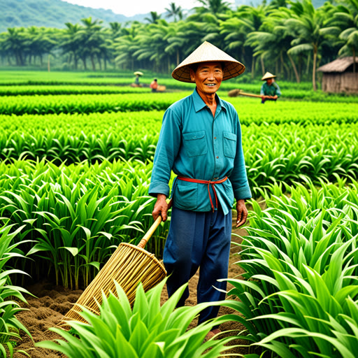 កាលពីកញ្ញាសព្វថ្ងៃ មានភូមិល្អមួយ មានសួចអ្នកធ្វើស្រ្តីចាស់ម្នាក់ឈ្មោះឡ៊ូ។ រាល់ฤดูាខួមរបស់គាត់តែងតែល្អណាស់ ប៉ុន្តែពេលកម្ដៅខ្ពស់ចាប់ផ្តើមមកដល់ ផ្តង្ហាត់រុក្ខជាតិរចនាថាត្រូវបានរាបមកខ្មៅ។ ឡ៊ូ បានបារម្ភខ្លាំងពីសារលុបធ្វើឱ្យរាល់ពេលដាំរបស់គាត់។ ដូច្នេះ ឡ៊ូបានសម្រេចចិត្តធ្វើឡើងសល់ទឹកបាបមួយលើសួនរបស់គាត់។ ជាមួយនឹងការដឹកនាំបញ្ជាដែលគាត់បានដំណើរការ ស្រ្តីគិតមុខមួយបានឡើងវែងរដូវផ្លូវ និងមិនកើតមានទេ។ ការប្រឹងប្រែងរបស់ឡ៊ូបានសង្គ្រោះស្មារតីដើមនេះទេទេពីភាពយ៉ាងទាំងការងារទូទៅ។